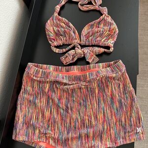 Bright Hurley Striped Bikini Set